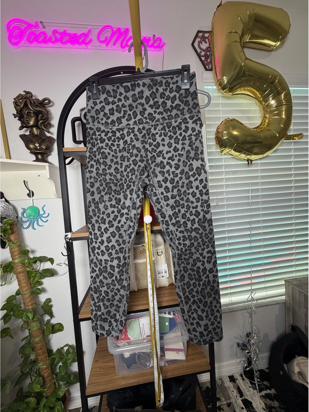 RARE Lululemon Align No Line HR Pant 25" - True Leopard Grey Multi - Size 10 NWT